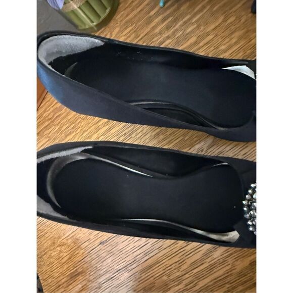 Apt. 9 Black Embellished Cindy Platform Peep Toe Shoes Size 9.5 Y2K, Whimsygoth - Picture 6 of 13